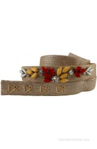 Demigods Girls, Women Party, Evening Gold Fabric Belt(Gold)